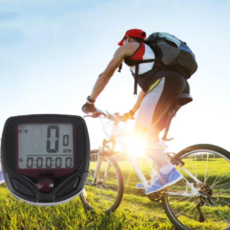 Горный велосипед Водонепроницаемый цифровой ЖК дисплей Спидометр Одометр