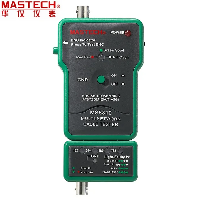 MASTECH MS6810 высокая скорость Тестирование мульти сетевой кабель тестер метр RJ45 BNC тесты для коаксиального кабеля