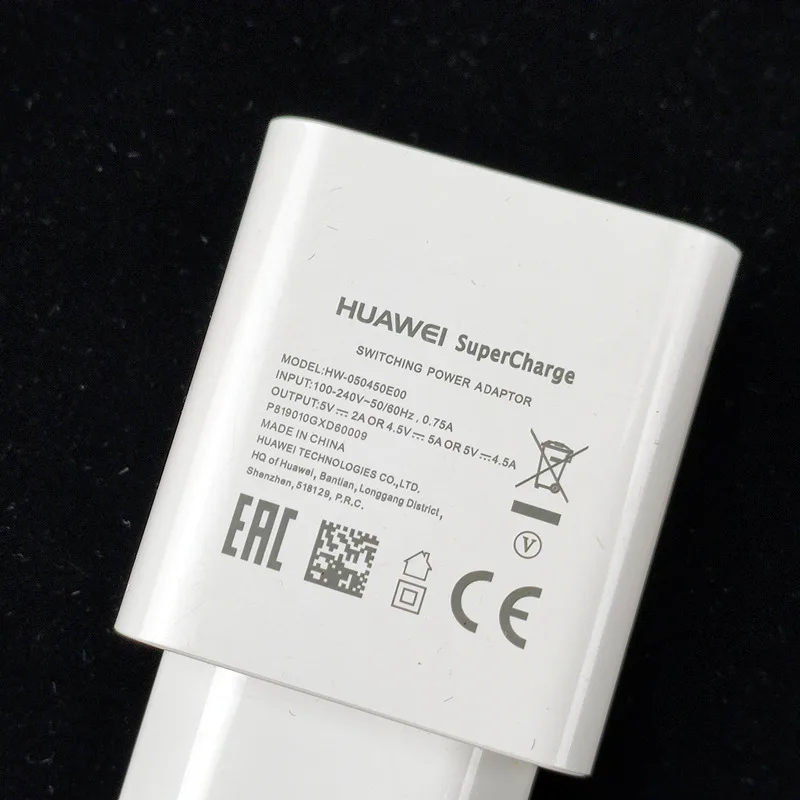 HUAWEI p30 P SuperCharge быстрое зарядное устройство с европейской вилкой 5A type C кабель для HUAWEI P9 P10 Plus P20 Pro mate 9 10 Pro mate 20 V10