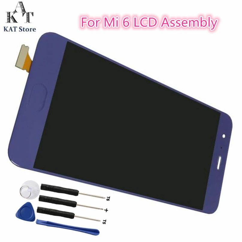 KAT 5,1" ЖК-дисплей сенсорный экран для Xiaomi Mi 6 ЖК-дигитайзер сборка лучшее послепродажное обслуживание