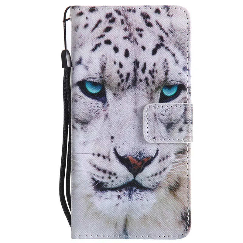 White Leopard Mate 10 Lite чехол для huawei P30 P20 Pro P10 P8 P9 Lite P Smart цветной флип-кошелек из искусственной кожи, чехол для телефона Fundas - Цвет: White Leopard
