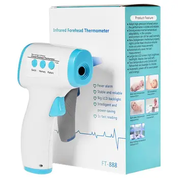 

In Stock Digital Non-contact Infrared forehead Thermometer，2 temperature units，LCD backlight display