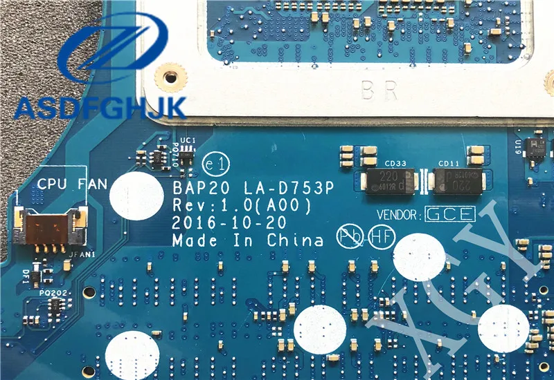 Ноутбук материнская плата для Dell для Alienware 15 R3 17 R4 материнская плата BAP20 LA-D753P CN-030T2J 030T2J 30T2J I7-6820HK GTX1080M-8G