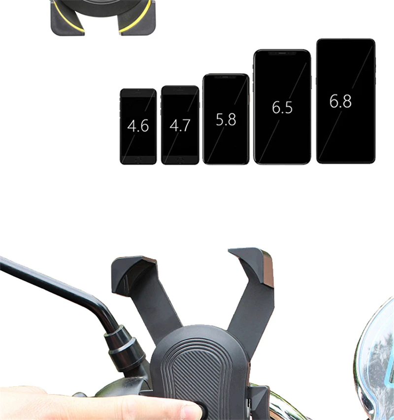 flexible phone holder Auto Bike Phone Holder Universal Motorcycle Bicycle Phone Support Handlebar Stand Mount Bracket Mount Mobile Holder For iPhone wooden phone holder