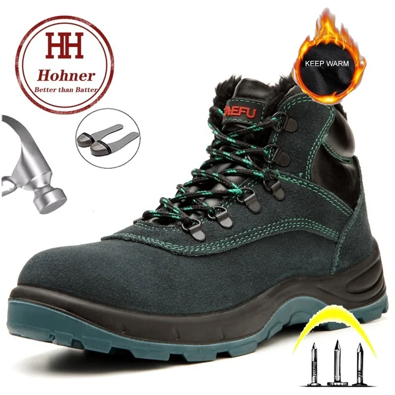 

Hohner Winter Men's Non-Slip Safety Snow Shoes Mountain Climbing Sport Shoes Boots Cold-proof Boots Anti-smashing Hiking Shoes