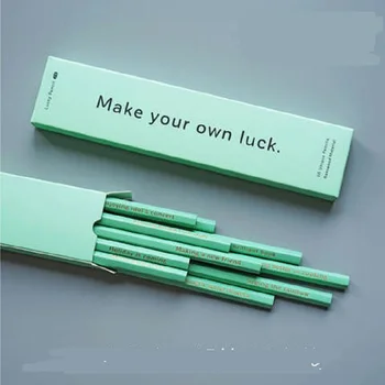 

2b mint color wood lucky pencils 50pcs/lot drawing pencils