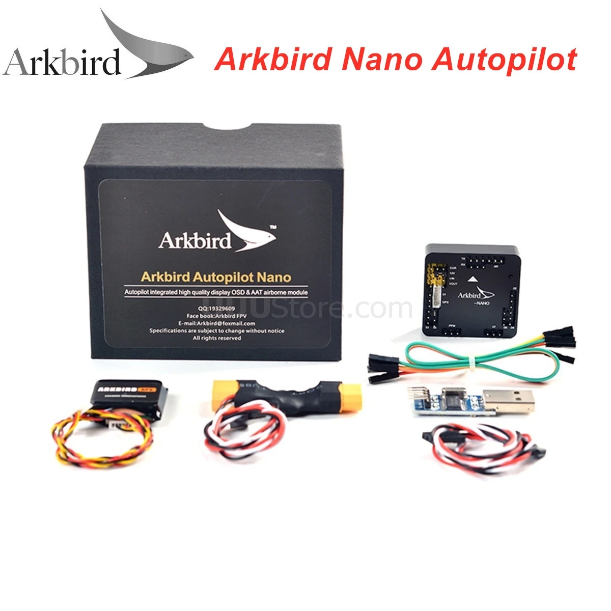 

Arkbird Nano Autopilot Flight Control Extreme Small Volume 15.2g OSD ATT for RC Racing Drones Mini FPV Aircrafts