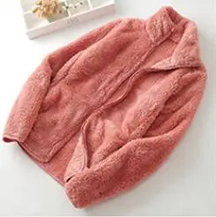 Кораллово-Красный Зимние коралловые пальто из флиса женские флисовое пальто Двусторонняя пальто из флиса, теплая, с флисовым подкладом для прогулок, Топ stormcoat вкладыш - Цвет: Кораллово-Красный