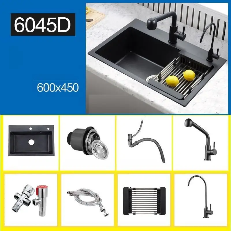 MODEL L Кухонная раковина Spoelbak Cuba Para Gootsteen Lavandino Cucina Zlewozmywak Black Dissipador Pia Cozinha Lavabo Fregadero De Cocina - Цвет: MODEL L