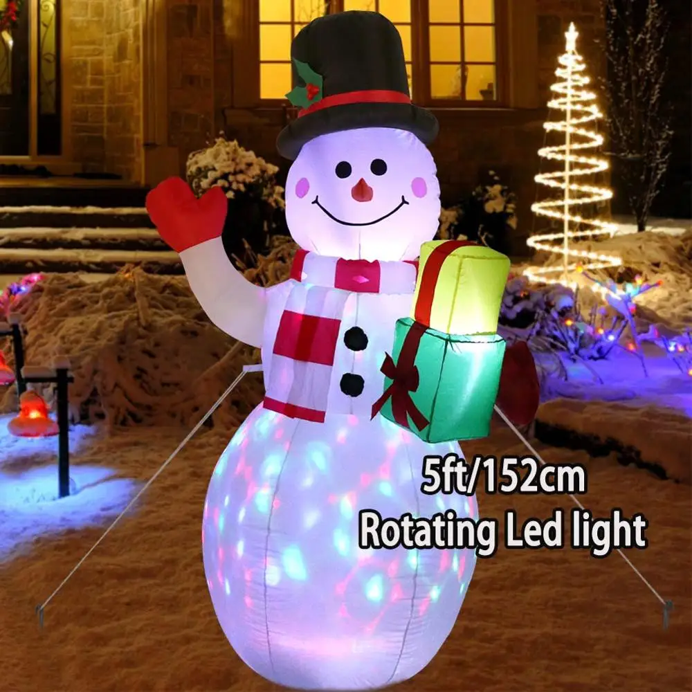 Надувная Фигурка Санта Клауса, игрушки для сада на открытом воздухе, год, для дома, navidad, украшения, рождественские, вечерние, для сада, для дома, для двора - Цвет: LED snowman