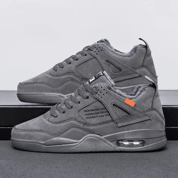 

Plush Man Casual Shoes Snow Winter Shoes Keep Warming Cold Protection Fashion Shoes For Men Comfortable Trend Outdoor Flats Shoe