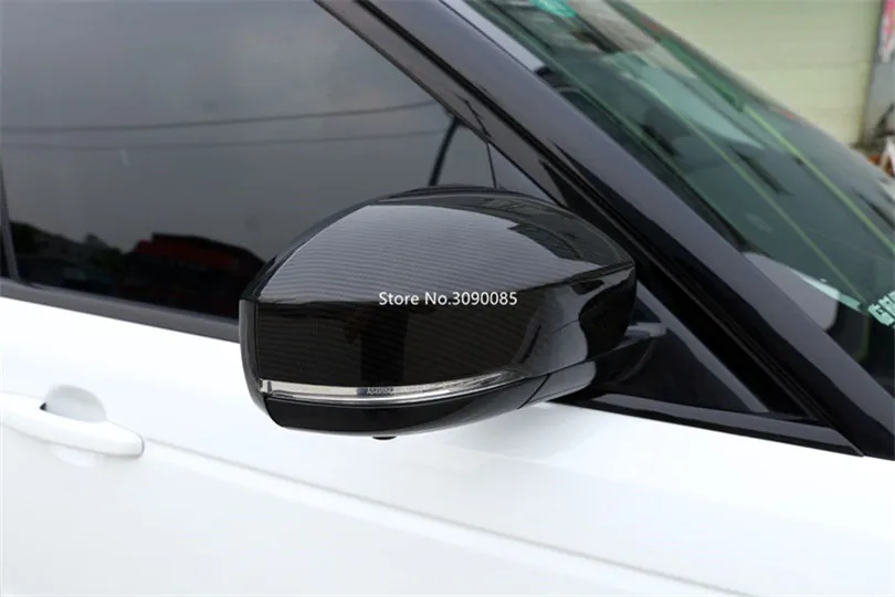 2 шт углеродное волокно ABS пластик боковое зеркало заднего вида Накладка для Range Rover Sport-19 Discovery 4 2010-16 LR5-19