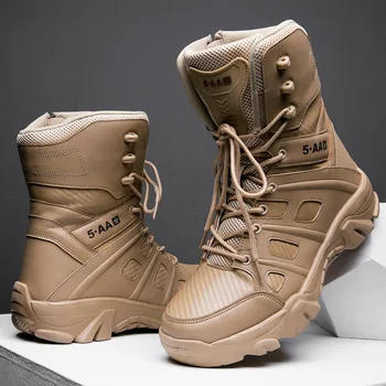

Model Boots Army Footwear Military Tactical Mens Boots Men's Shoes Male Plus Size Special Force Leather Desert Combat Ankle Boot