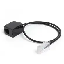 VODOOL Ethernet RJ45 8P8C штекер в RJ11 6P4C гнездо адаптера F/M адаптер конвертер кабель черный Горячая распродажа высокое качество
