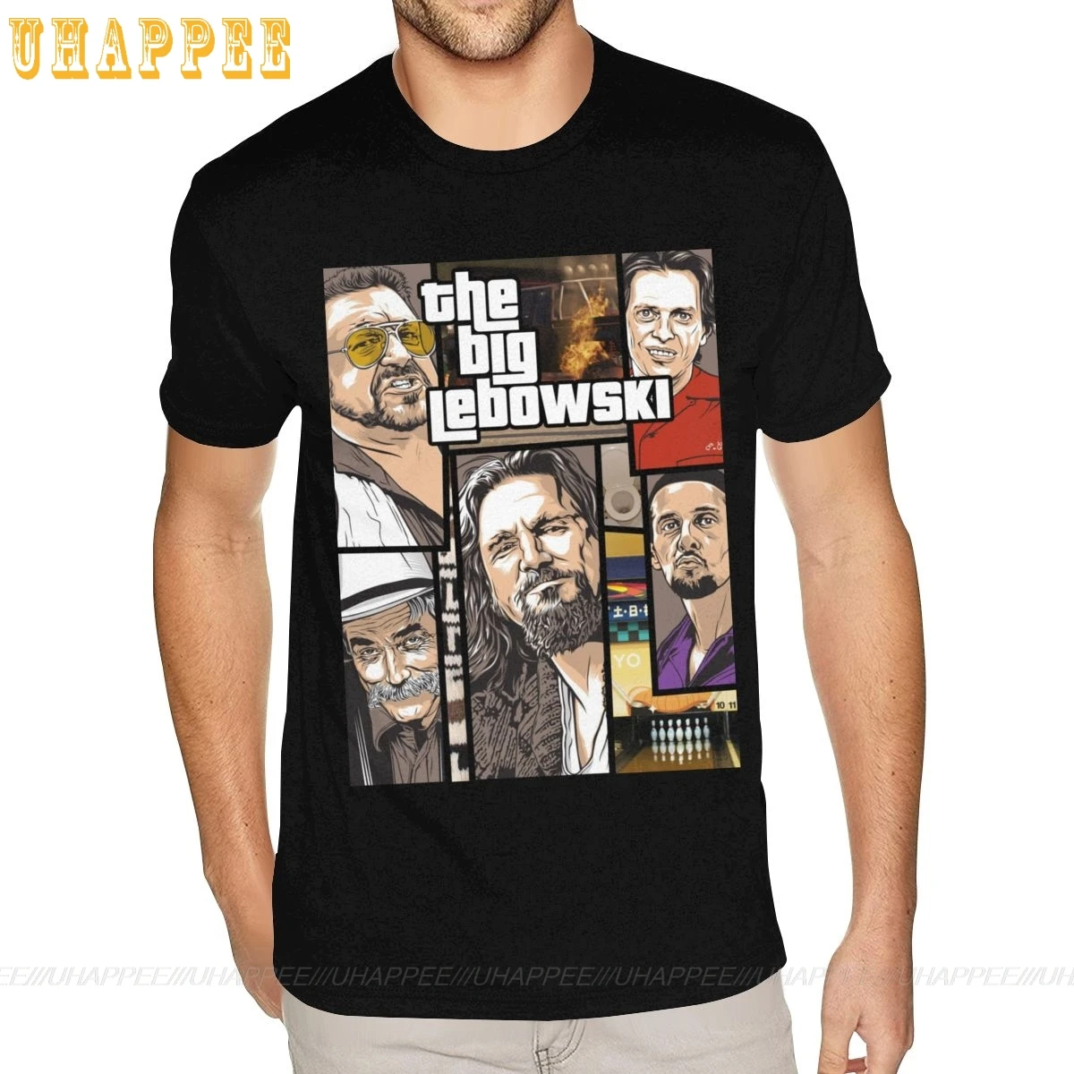 Футболка Big Lebowski для молодых парней футболки хорошего качества мужские с