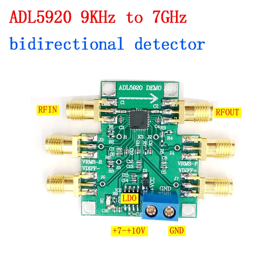 ADL5920 9 кГц ~ 7 ГГц двунаправленный детектор среднеквадратичного значения КСВ