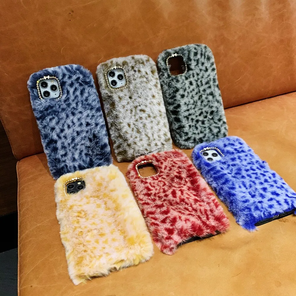 

European and American fashion leopard diamond bow phone case for IPhone 6 6S 7 8 plus 12 mini 11 12 Pro XR X XS Max cover