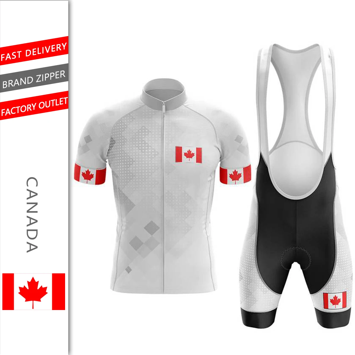 New Summer Canadian Flag Jerseys Mountain Bike Canadian Flag Maillot