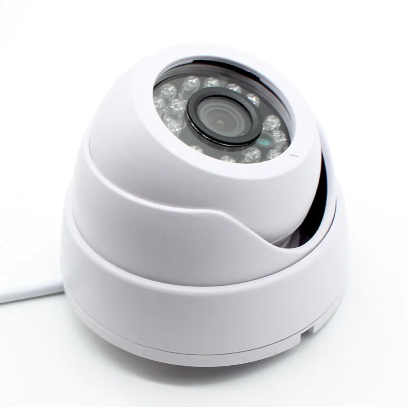 Пластиковая купольная белая HD 12MP AHD камера видеонаблюдения для помещений