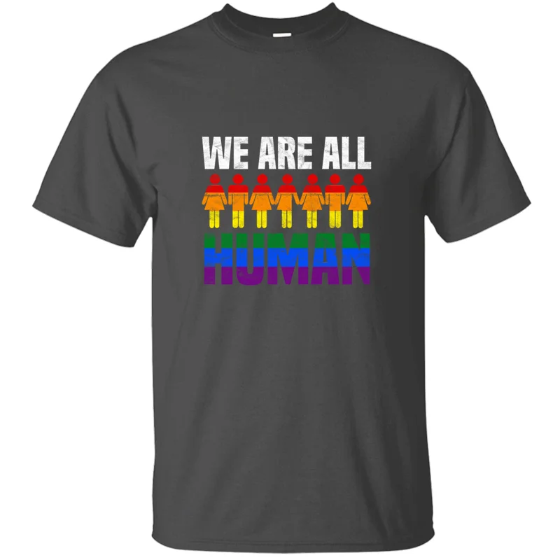 

Printed Designing We Are All Human T-Shirt Man Cotton Letters Homme Awesome Men Tshirts Oversize S-5xl Camisetas