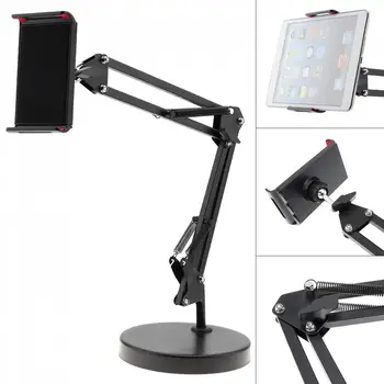 Billige Erweiterbar Tablet Handy Halter Mit Suspension Boom Scissor Lange Arm Halterung Ständer Für Broadcast Studio Video Chat
