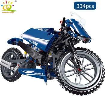 

HUIQIBAO Off Road Motorcycle Building Blocks Technic Speed Champion Beach Motorbike Car Pull Back Vehicle Bricks Toys Children