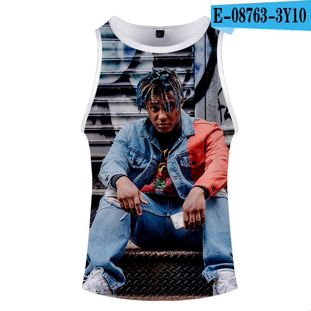 Juice WRLD Мужская/Женская майка KPop без рукавов жилет для бодибилдинга Харадзюку хип-хоп сарафан майки летние для фитнеса - Цвет: 3d