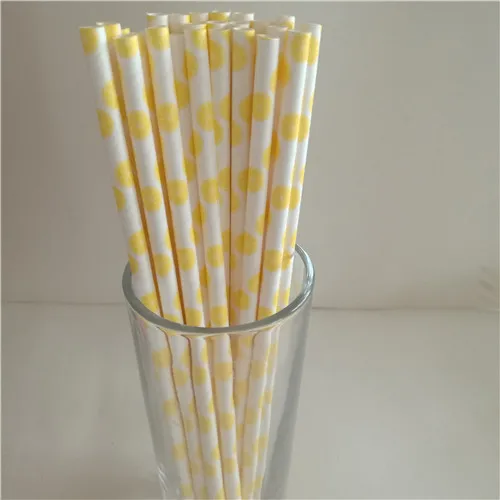 lemon 25 шт. золотистого и серебряного цвета, в форме сердца, звезды, фольги, в полоску, бумажные соломинки для детей, дня рождения, свадьбы, вечеринки, для детского душа, для украшения мероприятий, для питья - Цвет: lemon