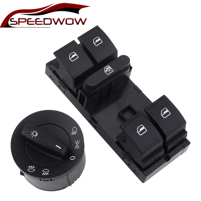 

Electric Master Window Switch Headlight Fog Light Control Switch For VW Jetta mk5 golf 5 6 Tiguan Passat B6 CC Caddy Touran
