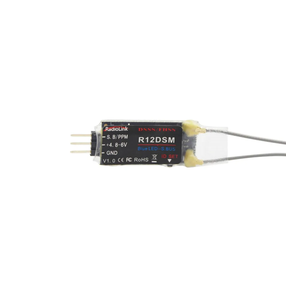 Radiolink R12DSM 2,4 ГГц 12CH мини Радиоуправляемый приемник SBUS/PPM сигнал DSSS и FHSS двойной спектр гоночных дронов AT9/AT9S/AT10/AT10II