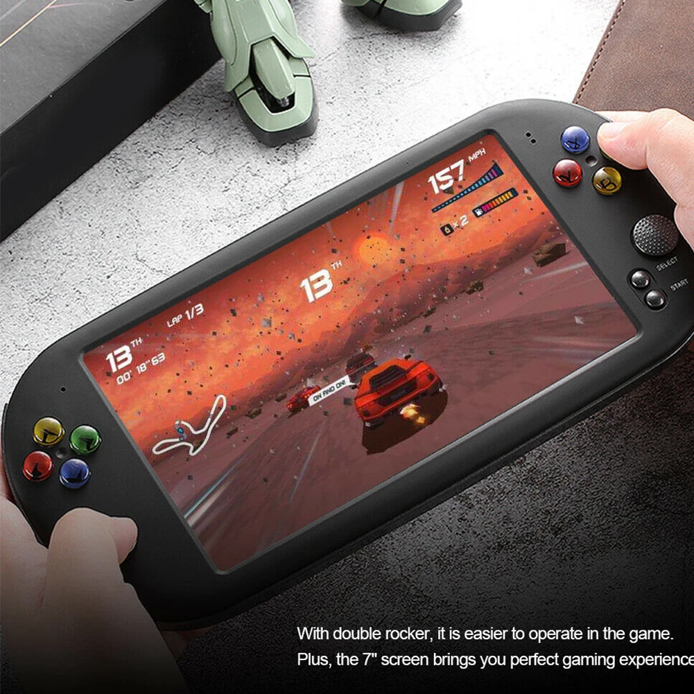 

X16 Console 7 Inch Game Console Double Rocker 8G/16G Handheld Retro Game Console Support TF card Game Console Breakpoint Memory