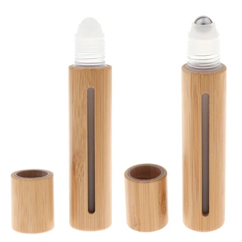 

Natural Bamboo Wooden 15ml Empty Roller Balls Bottles for Essential Oils Perfume Roll-on Bottles Eye Cream Vials