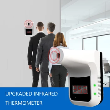 

Non-Contact Digital K3 Thermometer,Wall-Mounted Infrared Thermometer with LCD Display, Fever Alarm for Factories,School,Office