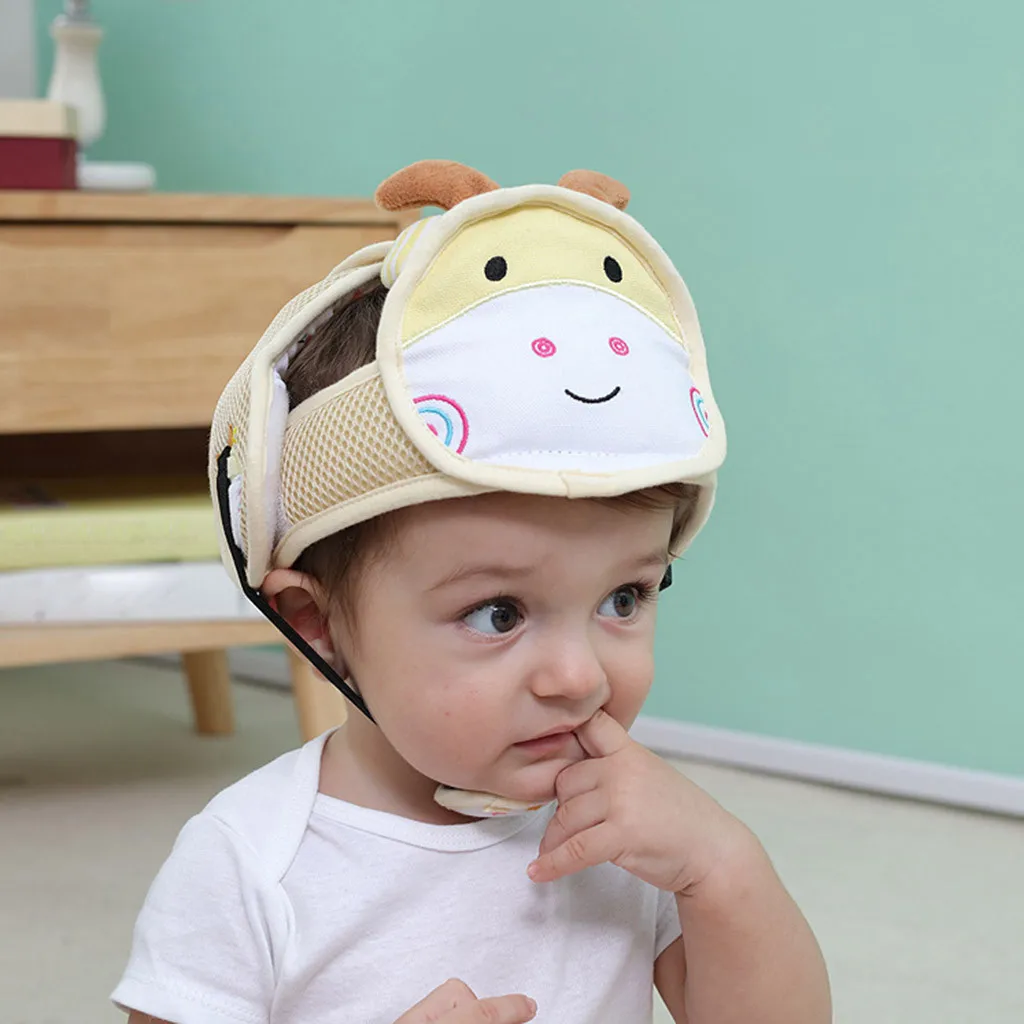 Baby Cartoon Animals Toddler Helmet Hat Safety Protective Helmet Bumper Cap Walking Cap baby Protection Helmet Anti-shock Cap
