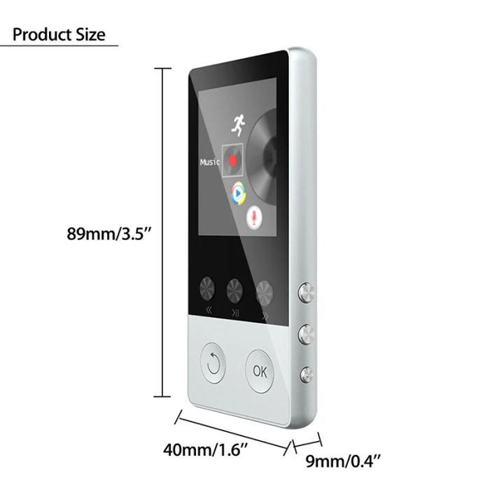 Портативный Bluetooth MP3/4 музыкальный плеер с FM Hi-Fi без потерь поддержка tf-карты