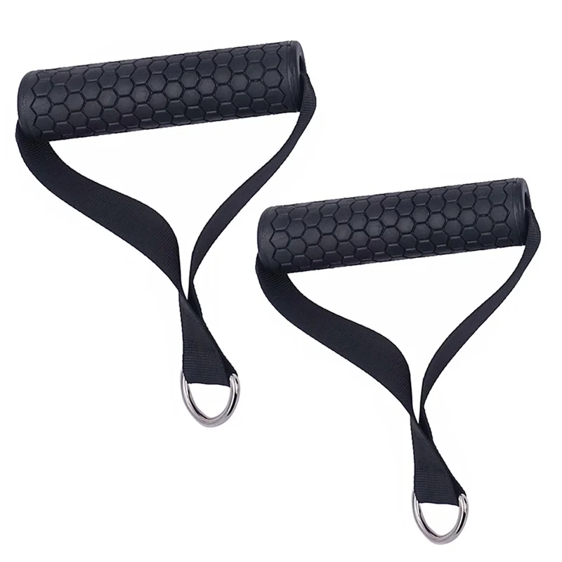 1 pair tpe handles Тросовые машины крепления тросик d-образная ручка кабель Pully опционально для тренажерного зала фитнес-оборудования Тяжелая атлетика Аксессуары для тренировок - Цвет: 1 pair tpe handles