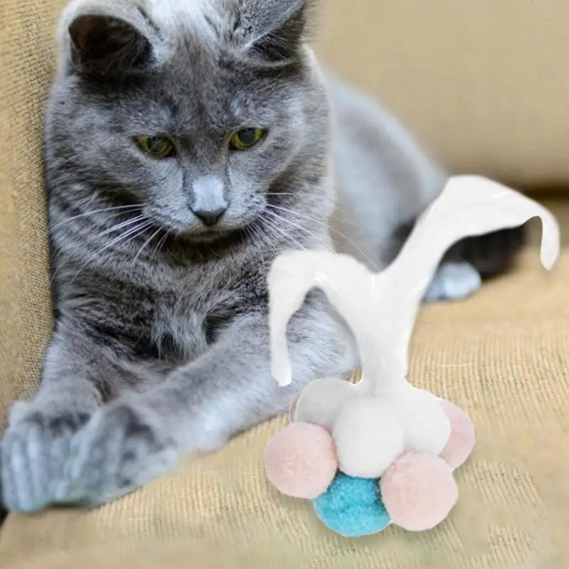 Кошачья интерактивная игрушка Pet Bell Ball плюшевый жевательный кот игрушки красочные перья плюшевый котенок красочная игрушка-тизер для кошек товары для домашних животных