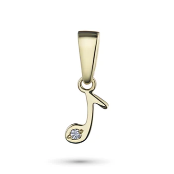 

Pendant in yellow gold with a diamond