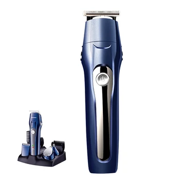 

Multi-function Electric Trimmer Kit Rechargeable Men Hair Beard Nose Hair Trimmer Shaver Set with Base