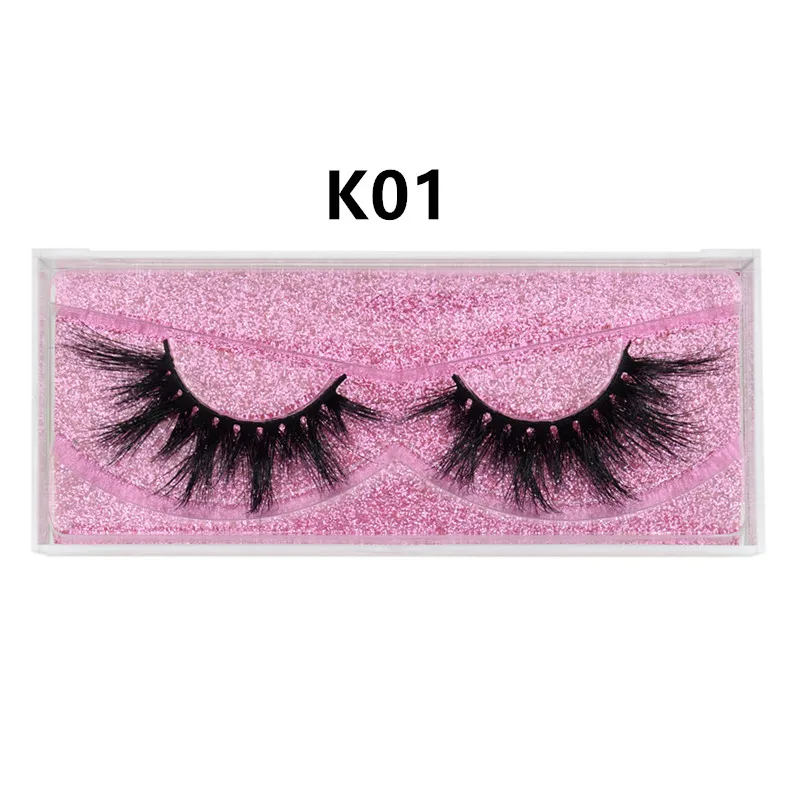 K01 visofree Beauty High Quality eyelashes 3D MINK Natural False Eyelashes Tenuous Handmade Eye Lashes Professional Makeup Lashes - Цвет: K01