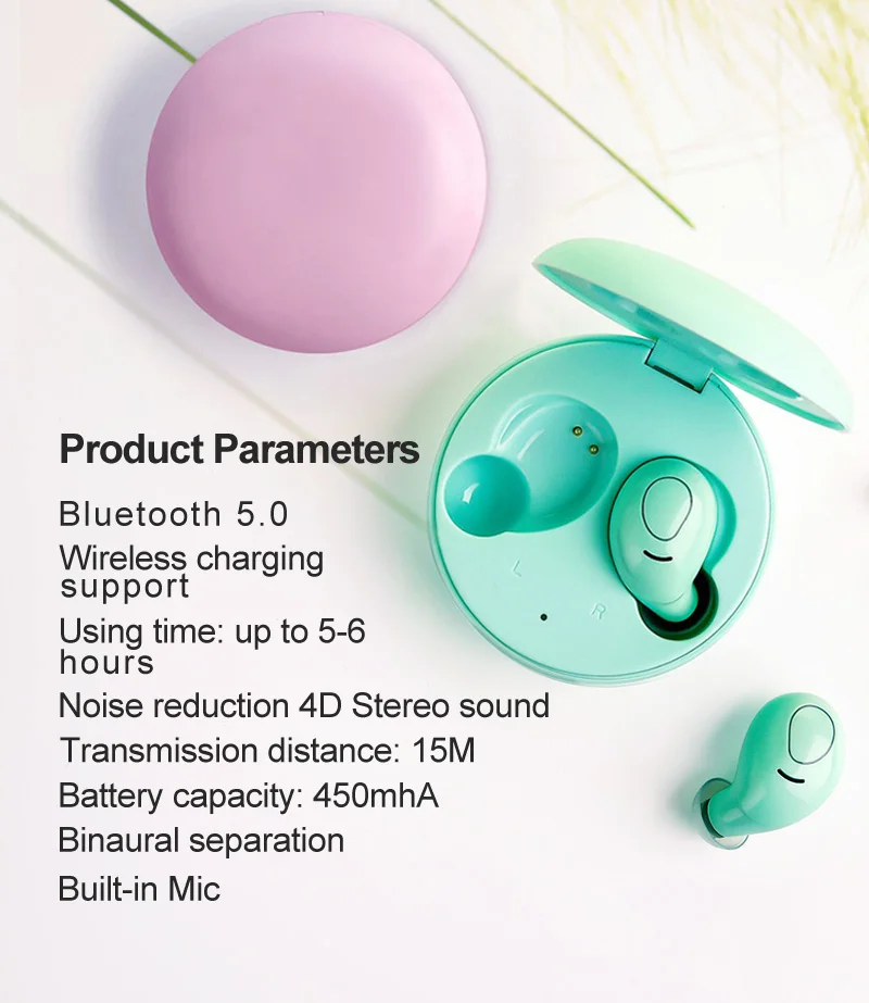 TOMKAS TWS Bluetooth 5.0 Earphone Wireless Headphones True Wireless 4D Stereo Bass Mini Earbuds Hifi Sport With Mic Charging Box (8)