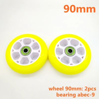 Колеса скутера 100*24 мм 2 шт./лот подшипники ABEC-9 110 мм - Цвет: 90mm