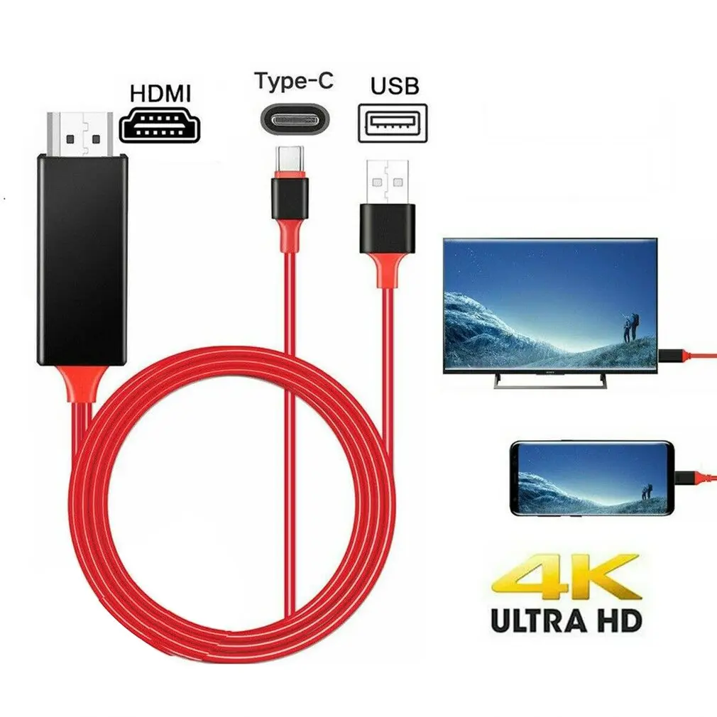 4K MHL Тип C к HDMI Av ТВ кабель адаптер для samsung Note 10/9/8/S10/S9/S8 плюс портативный тип C к HDMI кабель адаптер