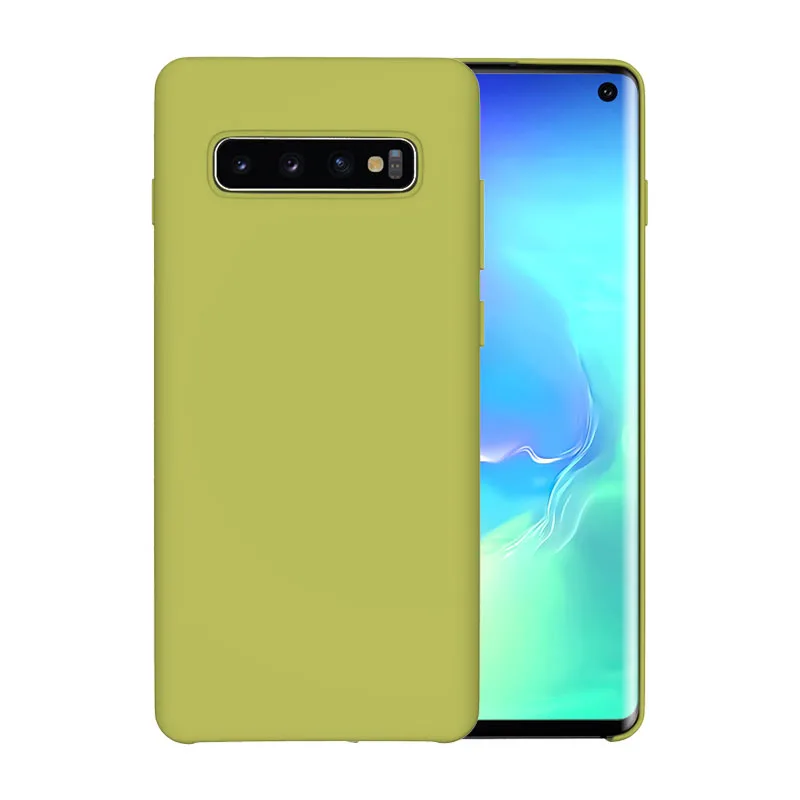 Чехол для samsung Galaxy S10 5G для samsung S8 S9 S10 Note 10 Plus 5G Note 8 9 10 S10 мягкий жидкий силиконовый чехол для телефона - Цвет: Yellow greed