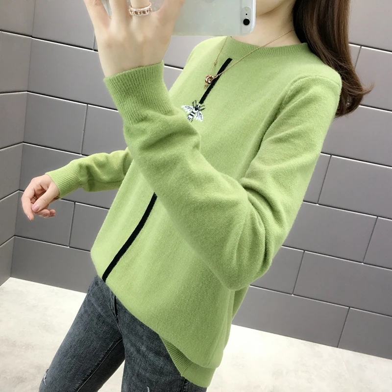 Кристальная шерстяная Вертикальная трикотажная sweater-0740ag-3675