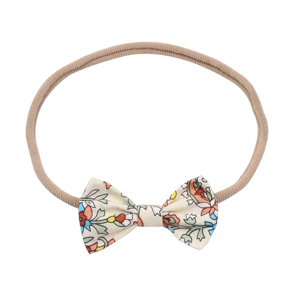 Floral 10 шт., детская эластичная лента с бантом, без следов,, новинка, галстук-веревка, волосы группы детей, аксессуары, подарки - Цвет: Floral