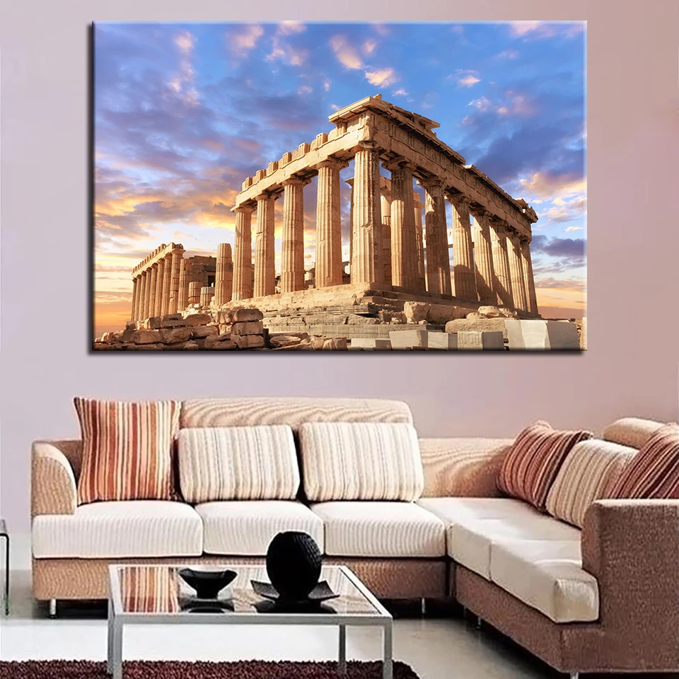 

Home Decoration Canvas Painting HD Prints 1 Pieces City Building Wall Art Modular Landscape Pictures Living Room Artwork Poster