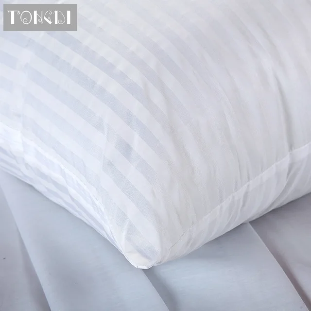 TONGDI Pillow Inner White Soft Elastic Air Permeability Natural Pattern Filled Plush Light Antibacterial Fluffy For Home Hotel