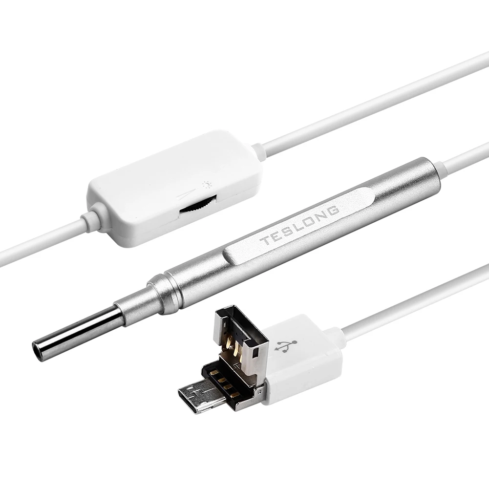 Medical USB OTG Endoscope Camera 4.3mm 1.8m USB Ear Cleaning Tool 720P Visual Ear Spoon Mini Camera In-ear Cleaning Endoscope