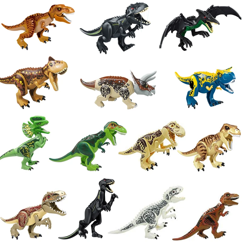 

Building Blocks Dinosaur Figures Bricks Tyrannosaurus Rex Dino Toys For Children Dinosaurios Christmas